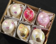 Bombki choinkowe Prl szklane cytrynki retro ozdoby na choinkę vintage 