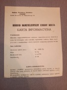 UNITRA Tonsil mikrofon MDO IX A karta informacyjna 