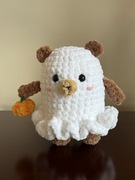 Szydełkowy miś duszek z dynią