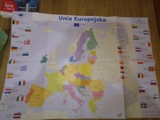 Mapa Unii Europejskiej duży rozmiar broszura Unia Europejska (2020)