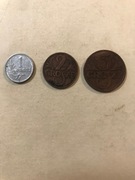 monety 1,2,5 groszy