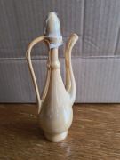 Brązowy wysoki ceramiczny dzbanuszek figurka 