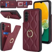 Etui portfel pikowany Samsung Galaxy S23 Plus S22 bordowy