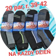 20 par skarpety męskie wysoka jakość, r. 39-42 Bixtra