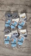 Baby socks 6 sztuk skarpetek 0-9miesięcy dinozaury taxi samochody 