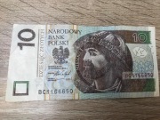 Banknot 10zł seria 666 2016r.