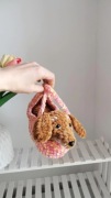 Jamnik w torebce na szydełku handmade 