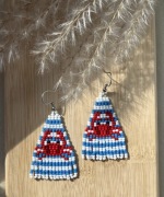 Kolczyki z japońskich koralików.