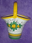 Ceramiczny koszyczek ręcznie malowany włoski