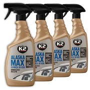 4x Odmrażacz Do Szyb Samochodowych Zestaw K2 Alaska Max 700 ml Zimowy Płyn