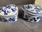 Ceramika artystyczna komplet 2 szt puzderek