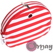 Czerwony organizer do Obag MOON LIGHT ML pasy czerwony biały wkład OMAY