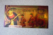Banknoty pozłacane - Bora Bora, Francja, Ukraina.