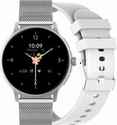 Smartwatch Damski GRAVITY GT12-8 Biały  + Srebrna Bransoleta gratis