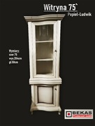 Witryna Ludwik Fala Słupek 75 Kolor POPIEL Sliczna Gięte Fronty 