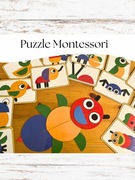 Układanka Montessori Zwierzątka Karta Pracy / Puzzle Montessori