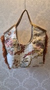 Torba unikat Na ramie shopper  torba vintage 