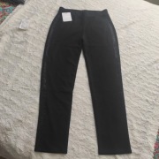 Leginsy, spodnie czarne z lampasami, damskie,  rozmiar XXL