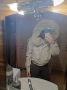 Bomberka beżowa z futerkiem