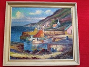 Stary obraz na płótnie INGOLF DUE 