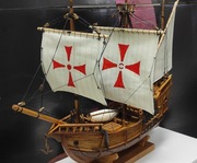 Model drewniany żaglowiec okręt Kolumba Pinta ręcznie wykonany  