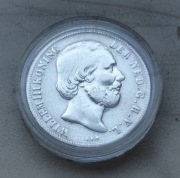 Niderlandy 1 Gulden 1856 r Wilhelm III Srebro 945