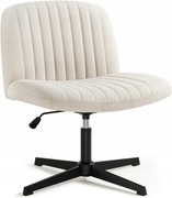 Fotel Biurowy Krzesło Obrotowe Bez Podłokietników Regulowana Wysokość