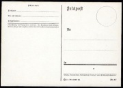 DR, 11.1939, wojskowa karta korespondencyjna FELDPOST, czysta