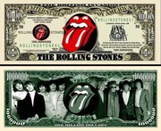 The Rolling Stones gwiazdy estrady banknot kolekcjonerski