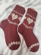 Skarpety zrobione na drutach 