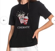 Only cinematic tshirt t-shirt popcorn jak milionerka 36 S nowy 