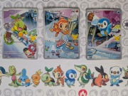Zestaw trzech kart promo Pokémon First Partner Sinnoh