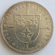 Szwecja 5 koron 1935 r. - srebro