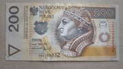 Banknot 200 zł Seria zastępcza YB z 1994 roku