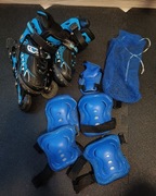 ROLKI R. 26-32 ABEC-7 LED +  zestaw ochraniaczy