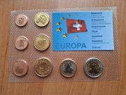 Set monet Euro Szwajcaria 2003 r 8 próbnych monet w blistrze zestaw