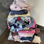 Zestaw około 124 sztuki spodnie spódniczki szorty getry dziecięce 50 - 116