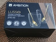 Komplet 2 szklanek termicznych z łyżeczkami