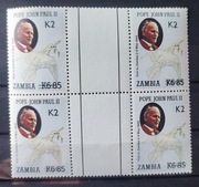 JP II - ZAMBIA 1991 - CHR. 161  K6 85/K2   RARYTAS !!!  Z PUSTOPOLAMI