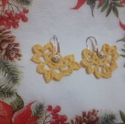 Kolczyki szydełkiem robione 