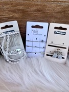 Zestaw ozdób do włosów grzebyk wsuwki i Żabka do włosów z kryształkami