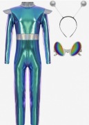 Nowy! Stroj Kosmitka przebranie kosmita S 36 galaktyka kombinezon