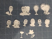 Scrapki komunia kielichy zestaw 30szt