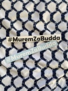 Naklejka na samochód #MUREM ZA BUDDĄ 2SZT! Czarna 2x20 cm free budda 777