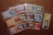Wenezuela zestaw banknotów 13  sztuk stan 1