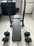 ławeczka do ćwiczeń ławka hantle gryf 