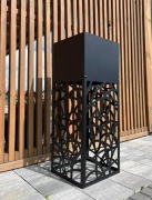 Donica stojąca metalowa wycinana laserowo loft 80x30x30