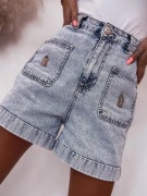 ELIZABETTA SZORTY JEANS WYSOKI STAN BERMUDY