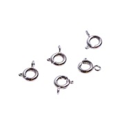 Zapięcie karabińczyk sprężynowy, rhodium plated, 5,5 mm., 5 szt.