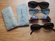 4x okulary przeciwsłoneczne zestaw + etui
